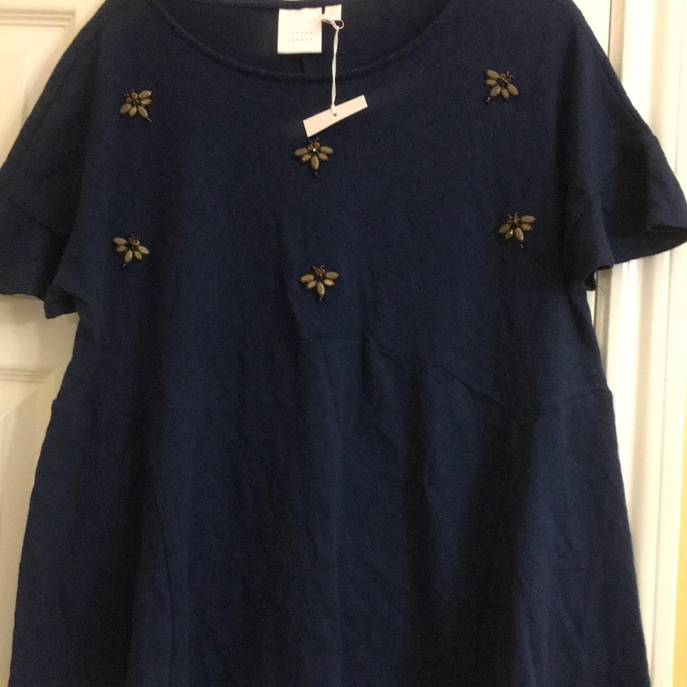 Navy Lauren Conrad peasant top